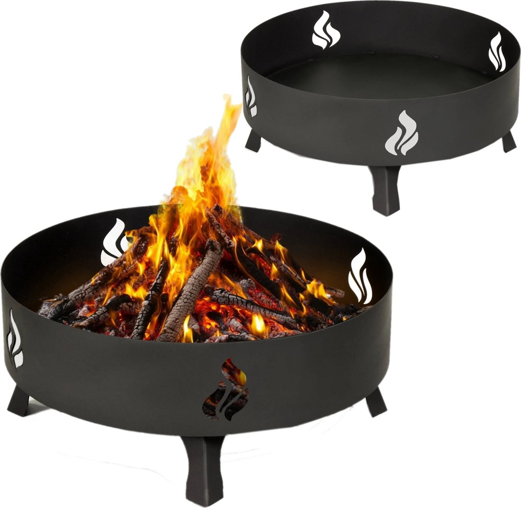 Oceľové Záhradné Ohnisko 65CM, Odolné zdobenie, štýlové Poľský Výrobca