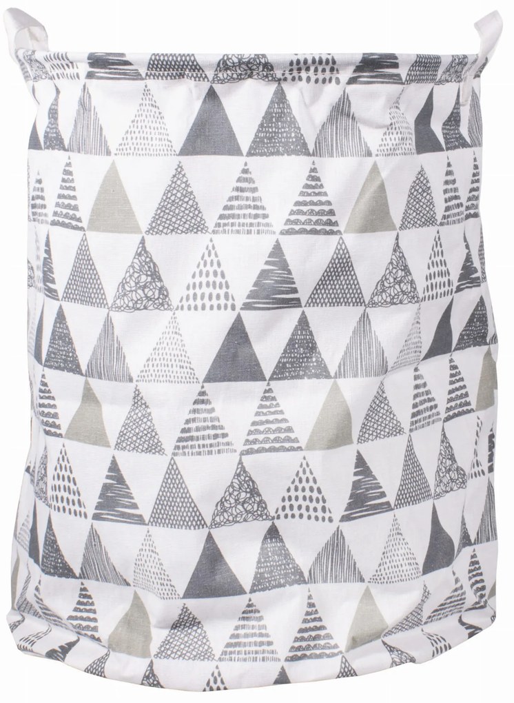 Bielo-sivý kôš na hračky a bielizeň BOWA