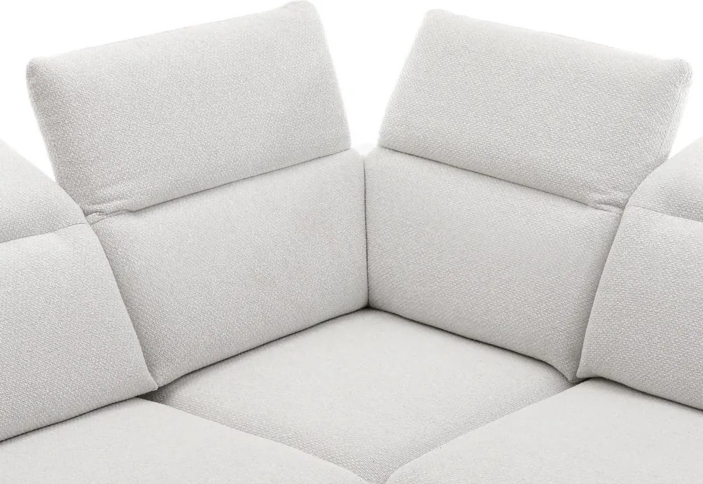 Rohová sedacia súprava Sienna 2, svetlo šedá látka, ľavý roh