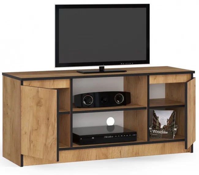 Stolík pod TV RTV 120 2D 1P dub craft