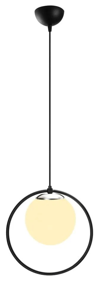 Čierne kovové závesné svietidlo Opviq lights Vivi