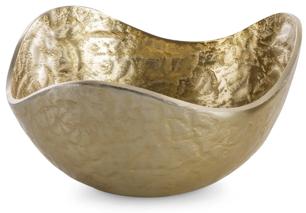 DEKORAČNÁ KOVOVÁ MISKA PEDRO3 (06) 25X25X13 CM ZLATÁ
