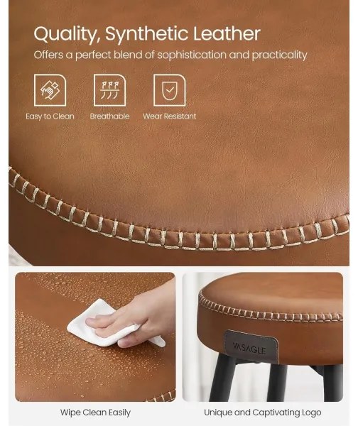 Barová stolička LIOR hnedá/čierna