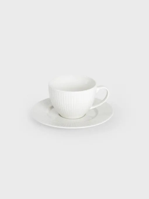 Šálka SIENA s podšálkou, biela 733284 240 ml