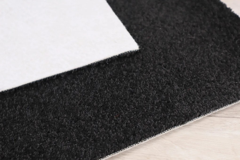 Vopi, Koberec metráž Eton čierny 78 - neúčtujeme odrezky z role, na mieru, šíře 1,33m,1m,2m,3m,4m,na mieru, neúčtujeme odrezky, čierna, filc, kuchyňa