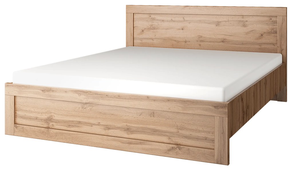 Manželská posteľ MORATIZ dub wotan Rozmer: 180x200 cm