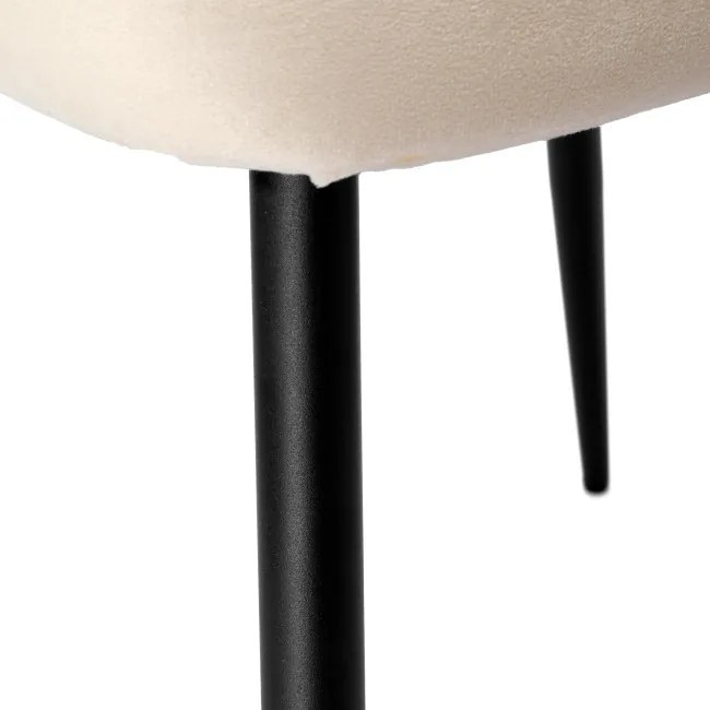 Jedálenská stolička HAMPTON zamatová, béžová