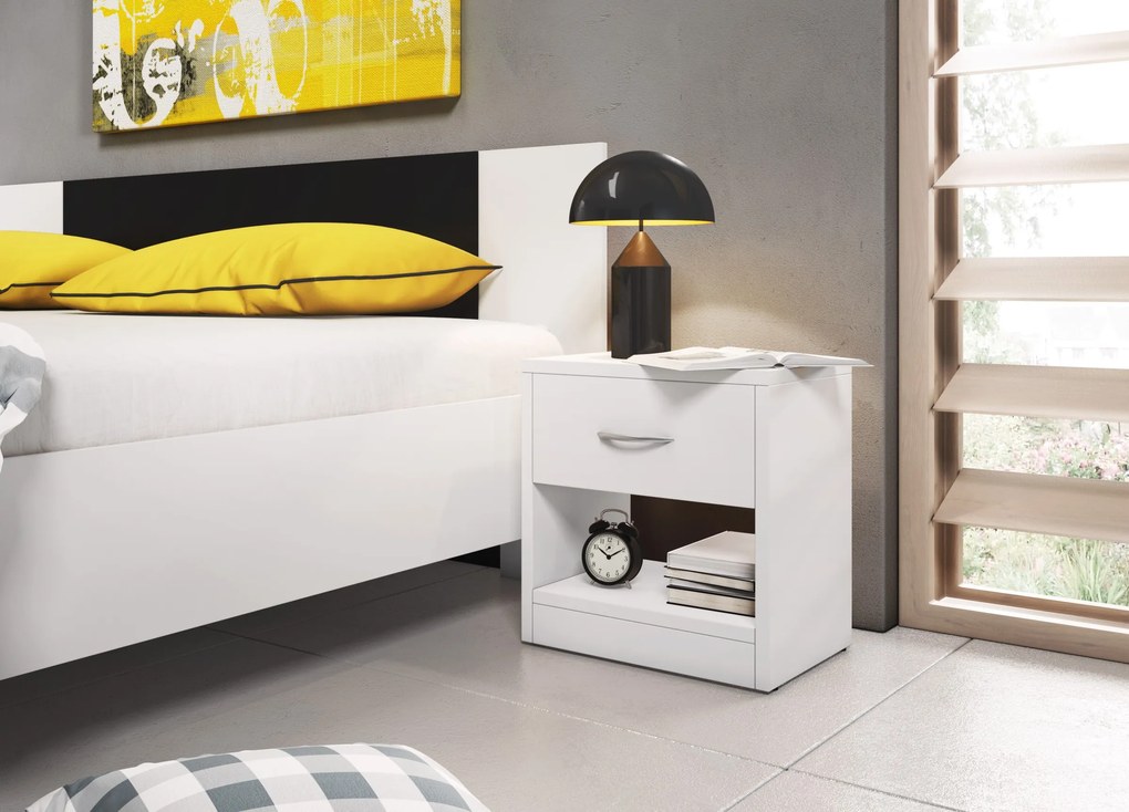 Noční stolek Naka 39 cm bílý