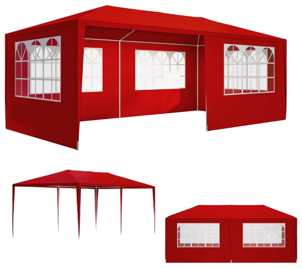 Párty stan NEAPOL, 3x6m, červená Jurhan