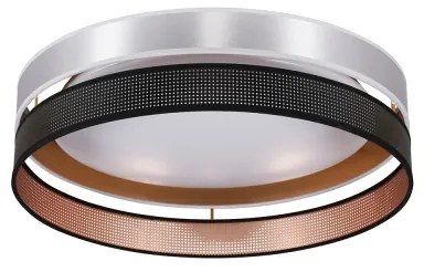 Duolla-LED Stropné svietidlo ROLLER DUO SH. LED/24W/230V pr. 45 cm strieborná/čierna