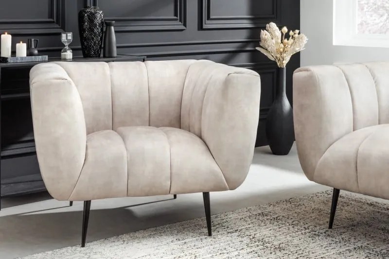 Kreslo Ablesse champagne black
