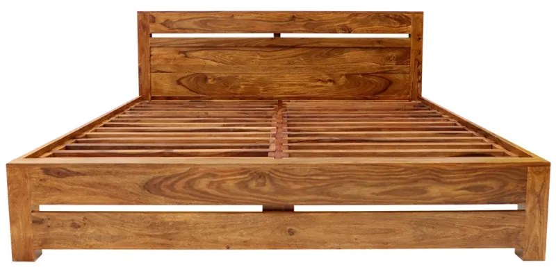 Posteľ Gani 180x200 z indického masívu palisander Svetlomedová