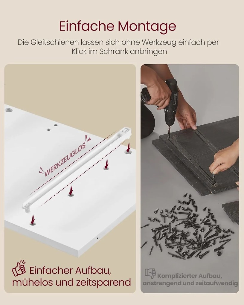 VASAGLE kúpeľňová skrinka, 30 x 60 x 100 cm, oblačne biela