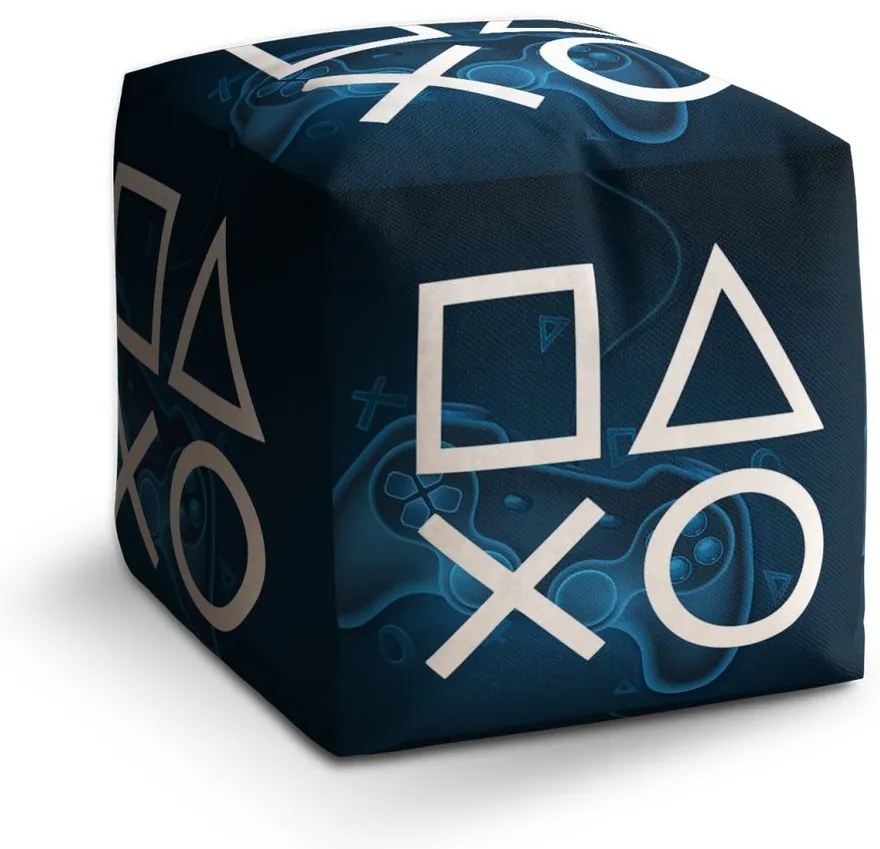 Taburet Cube konzola 1, čierna