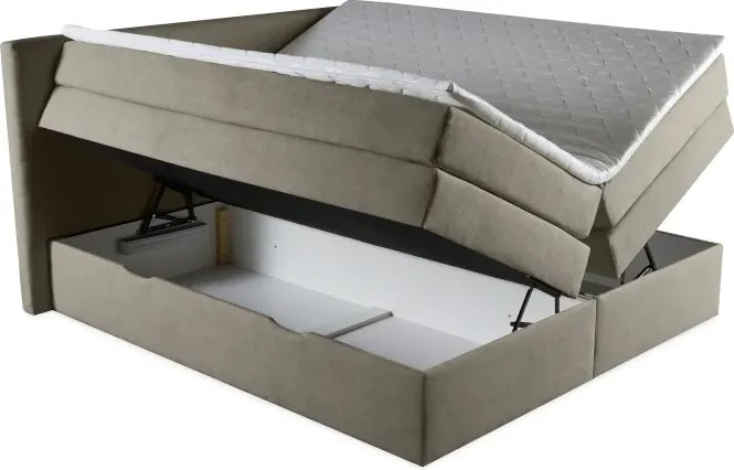 Kontinentálna boxspring posteľ ANNA 200x220, šedá (gerra 90)