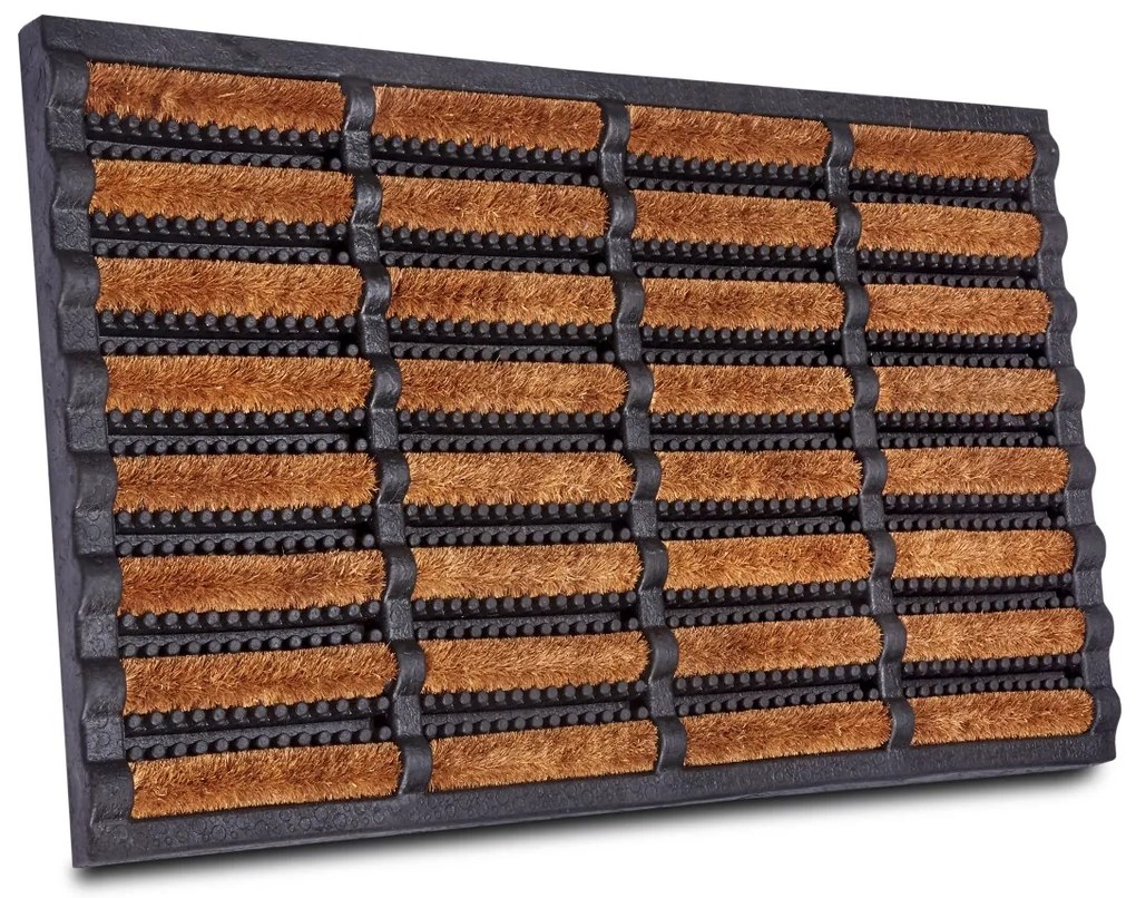 Hanse Home, Vonkajšie čistiaci rohožka Mix Mats Brushes 105647 Black Cocos – na von aj na doma, 45x75, hnedá, exteriér