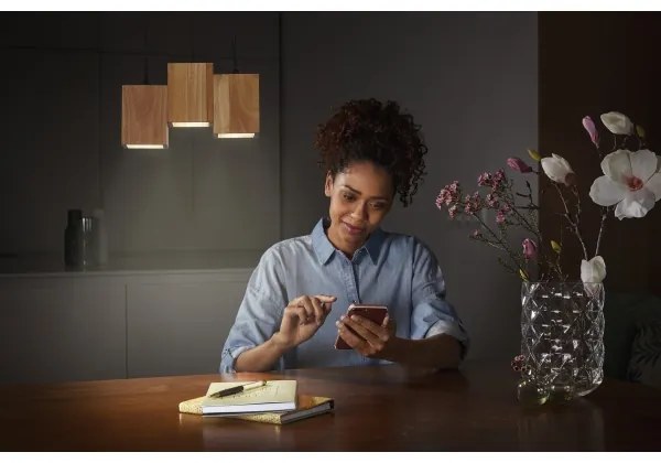 Ledvance - LED Stmievateľný luster na lanku DECOR WOOD 3xLED/7W/230V Wi-Fi