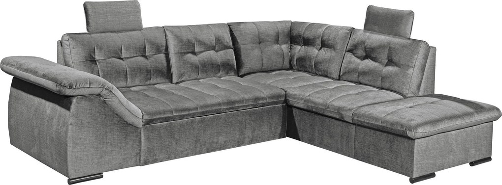 XXXLutz ROHOVÁ SEDAČKA, textil, sivá MID.YOU - Sedačky - 002220045701