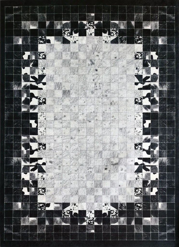 Koberec Porte 2054 GREY – sivý s geometrickým vzorom, obdĺžnik Rozmer: 60x100 cm