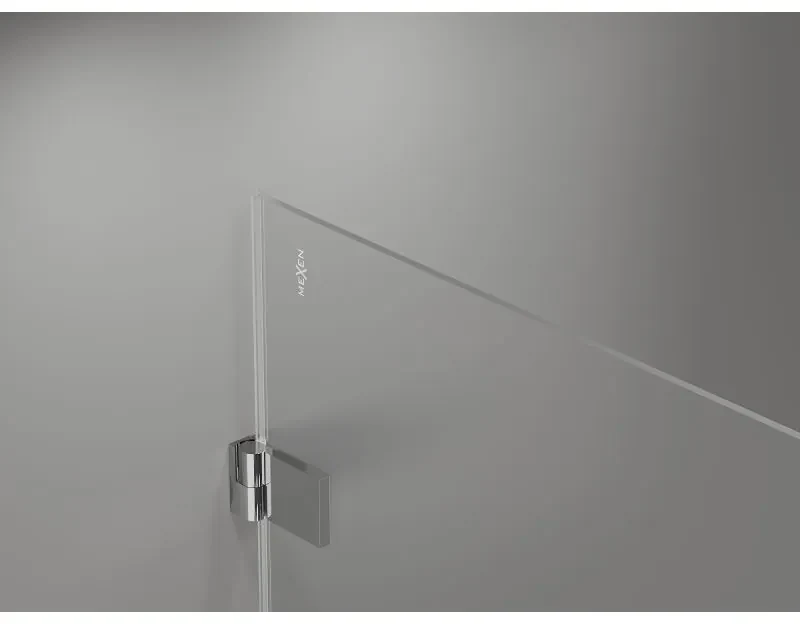 Mexen Lunar-B Duo, výklopný sprchový kút 85 x 80 cm, 8mm číre sklo, chrómový profil, 832-085L-080P-01-00