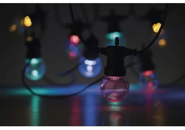 LED Vonkajšia dekoračná reťaz 50xLED/10m IP44 priehľadná