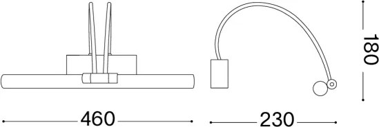 Ideal Lux - LED Obrazové svietidlo BOW LED/4,6W/230V 46 cm CRI 90 zlatá
