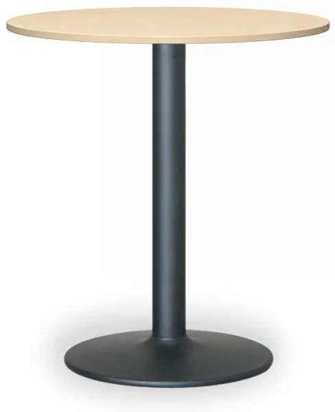 Konferenčný stolík FILIP II, priemer 80 cm, čierna podnož, breza