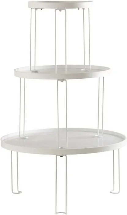 Set 3 kovových odkladacích stolíkov Round white - Ø 63*36 cm