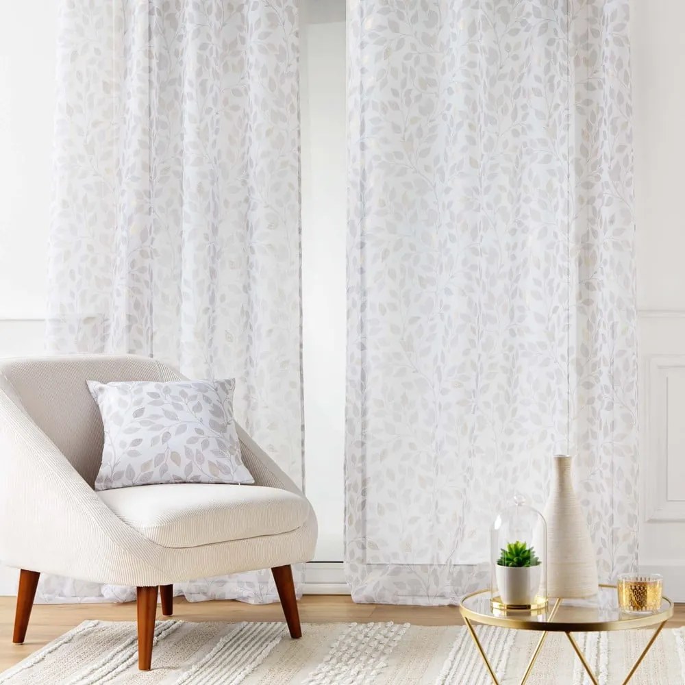 Biela voálová záclona 140x280 cm Duchesse – douceur d'intérieur