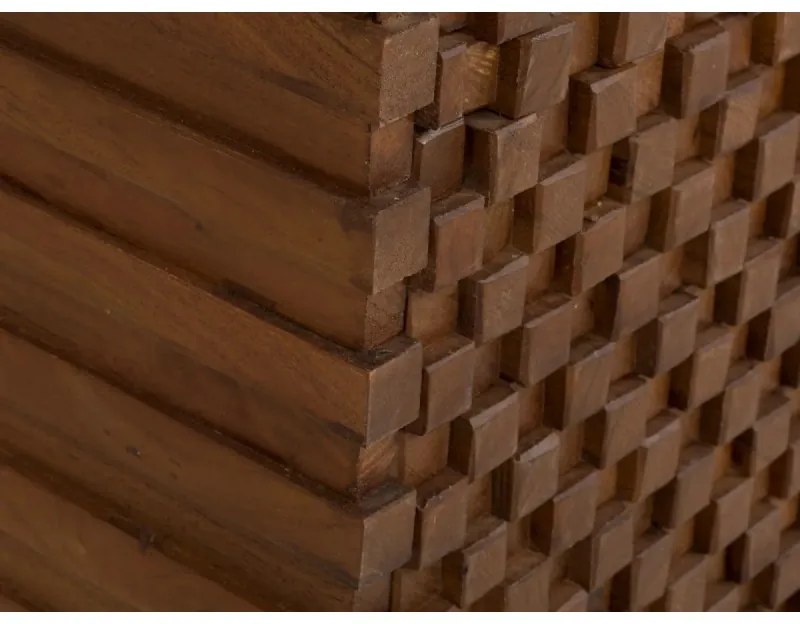 furniture-nabytek.cz - Masívna šatní skriňa Abadi z akáciového a mangového dreva, lakovaná, hnedá – 75×44×190 cm