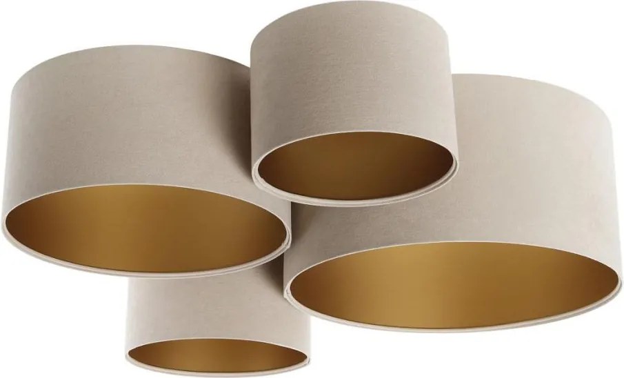 Stropné svietidlo SPACE 4xE27/60W/230V béžová/zlatá