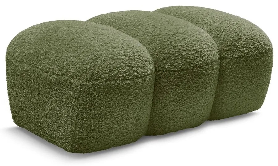 Zelená podnožka z textílie buklé Hippolyte – Bobochic Paris