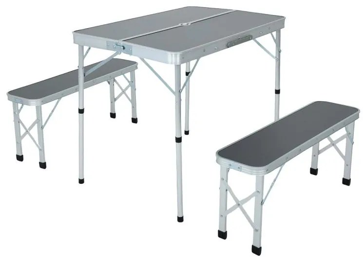 Kempingový set Ralsa (sivá). Akcia -19%. Vlastná spoľahlivá doprava až k Vám domov. 1088181