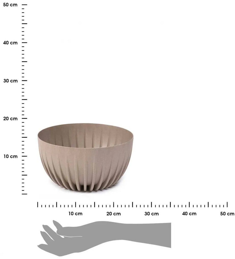 Kvetináč STRIPPED ECO 24 cm latte