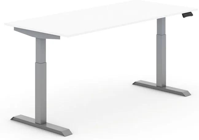 Výškovo nastaviteľný stôl, 1800 x 800 mm, biela