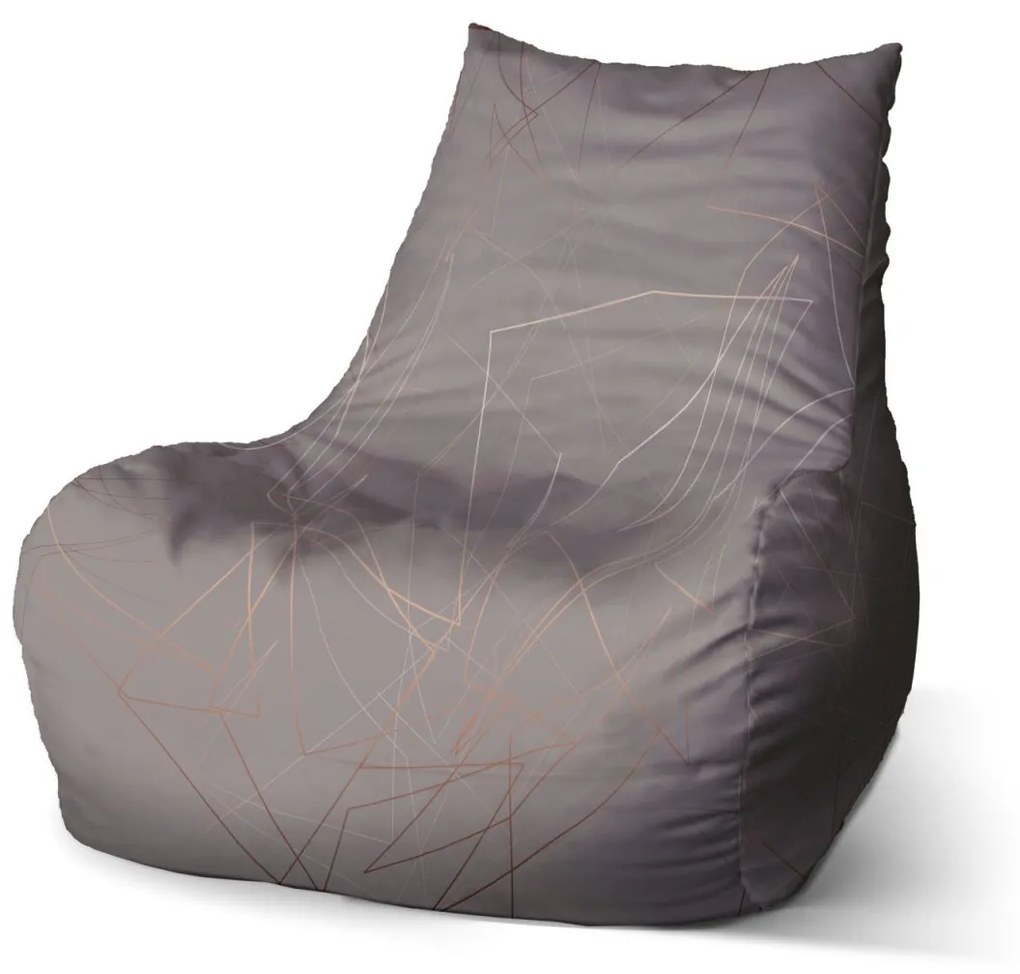 Sablio Sedací vak Bean Trojuholníková abstrakcia - 100 x 90 x 45 cm