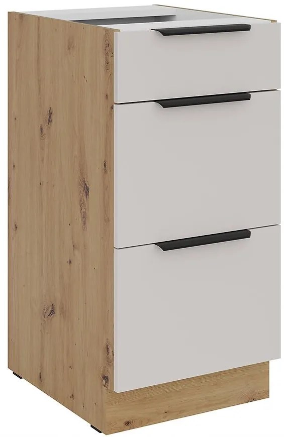 Kuchynská skrinka Solea cashmere/artisan 40D 3S BB