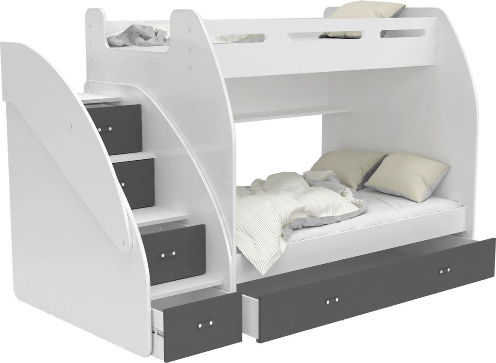 GL Multifunkčná poschodová posteľ Max 3 Farba: Sivá, Variant matrac: Bez matracov