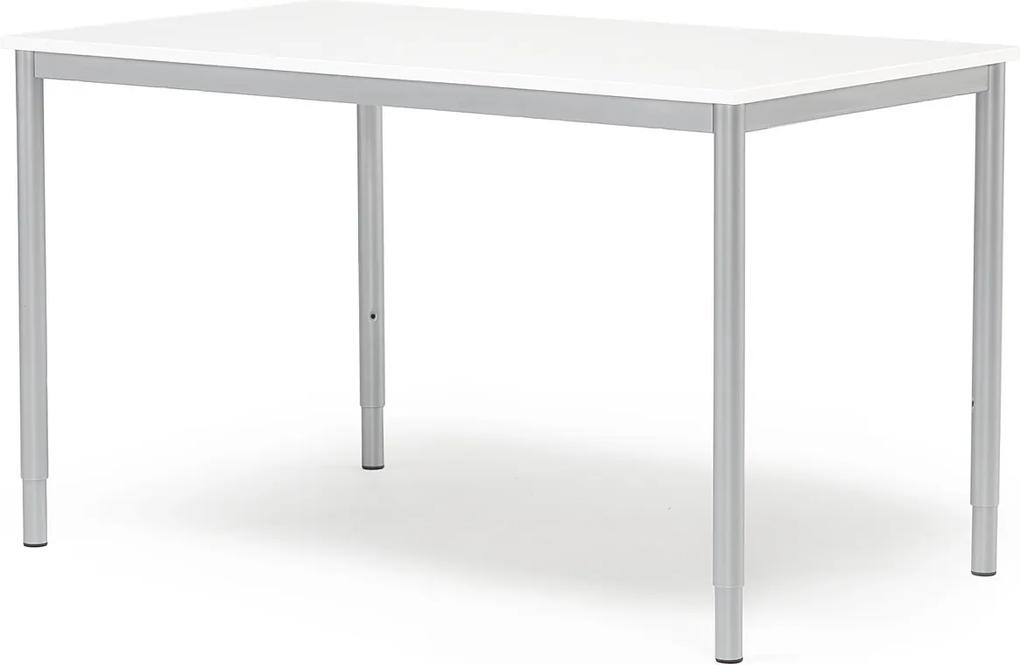 Prídavný kancelársky pracovný stôl Adeptus 1200x600 mm, biela/šedá