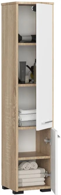 Kúpeľňová skrinka FIN 30 2D sonoma / biela