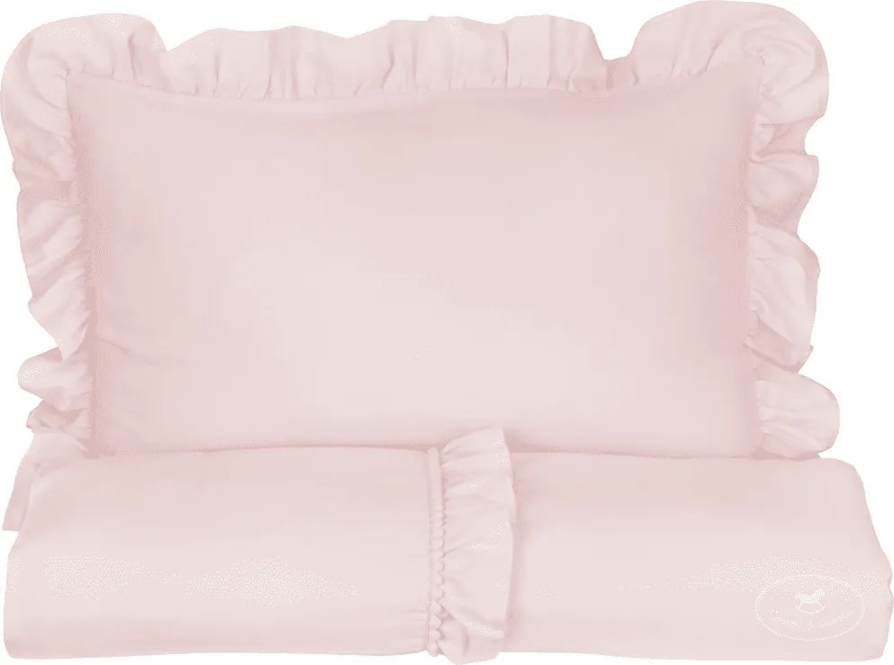 Boho obliečky Junior púdrovo ružová 100×135 cm