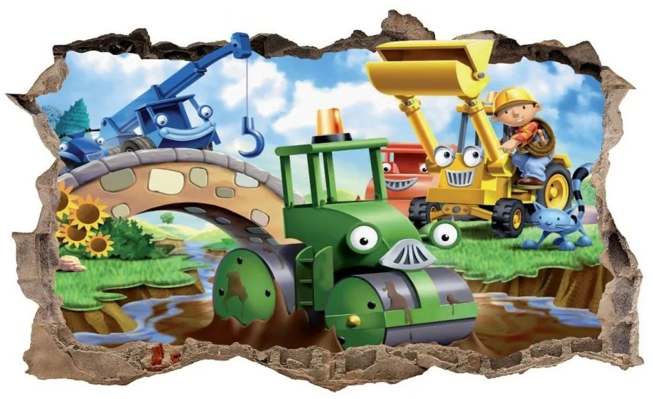 Nálepka na stenu staviteľ Bob 47 x 77 cm