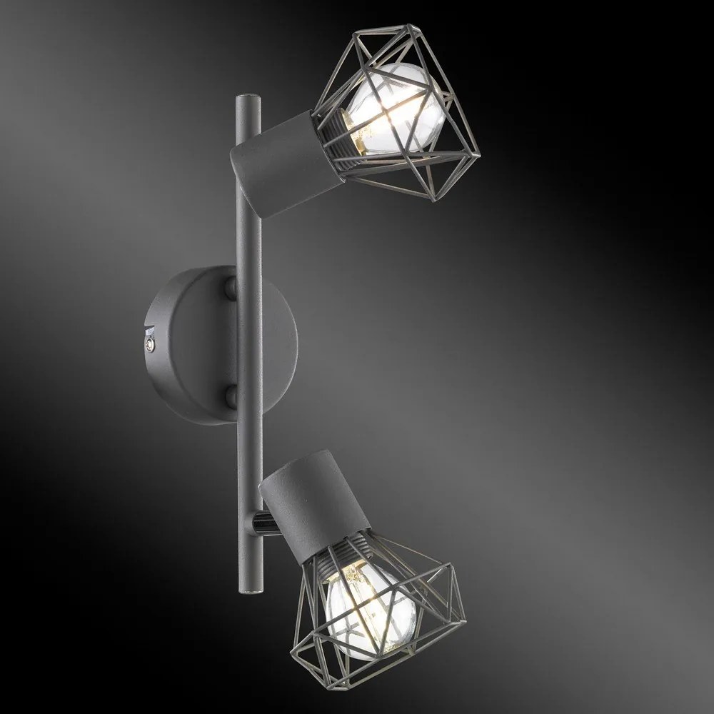 Čierne bodové svietidlo 8x25 cm Ran – Fischer &amp; Honsel