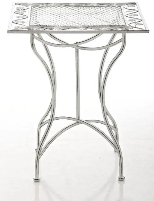Kovový stôl GS19599 - Biela antik
