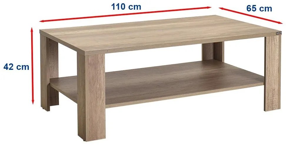 Konferenčný stolík Salome 2 (orech svetlý) . Vlastná spoľahlivá doprava až k Vám domov. 1109369