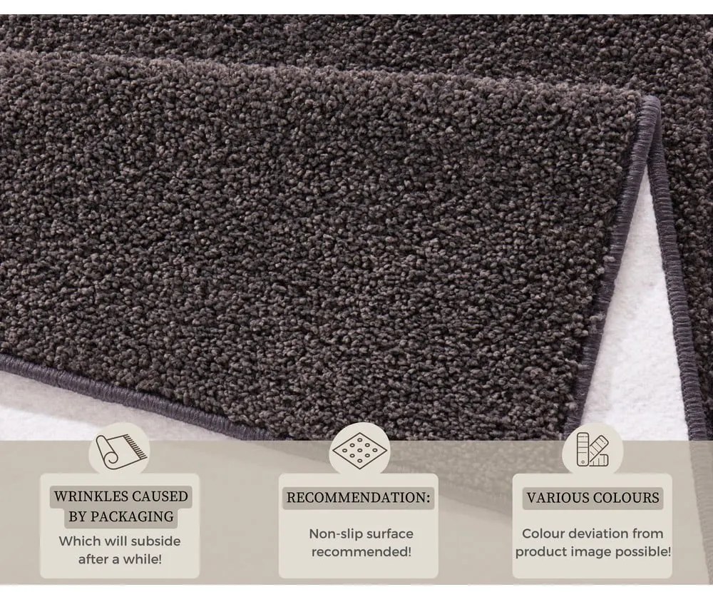 Antracitovosivý koberec Hanse Home Pure, 140 x 200 cm
