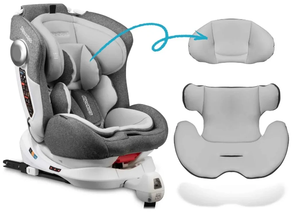 Otočná autosedačka Stigo  šedo-biela | ISOFIX