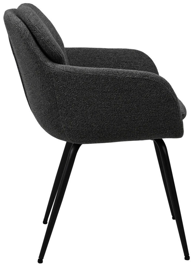 Georgia antracit (látka Monza 130) - MODERNÁ ČALÚNENÁ STOLIČKA DO OBÝVAČKY/ JEDÁLNE/ KANCELÁRIE LOFT
