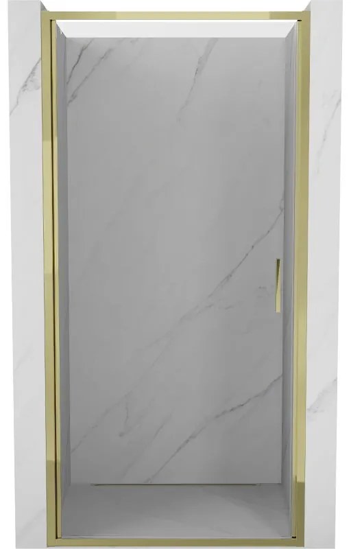 Mexen Exo, výklopné sprchové dvere 65 cm, číre sklo, zlatá, 817-065-000-50-00