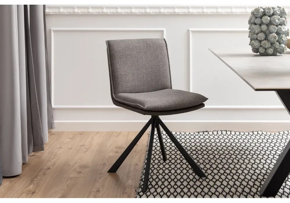 Otočná jídelní židle Flynn šedohnědá